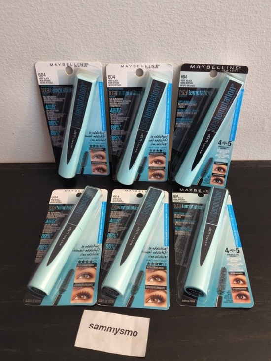 Maybelline Other - Maybelline Total Temptation Waterproof Mascara, 604 Very Black NEW x6